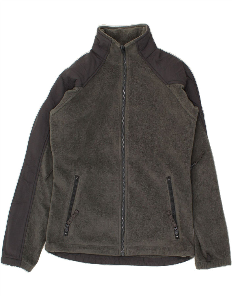 COLUMBIA Womens Fleece Jacket UK 6 XS Grey Colourblock Polyamide | Vintage Columbia | Thrift | Second-Hand Columbia | Used Clothing | Messina Hembry 