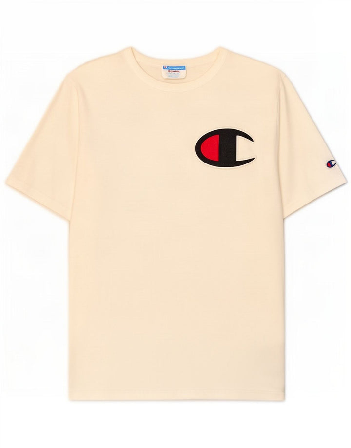 Champion Mens Graphic T-Shirt Top Medium White