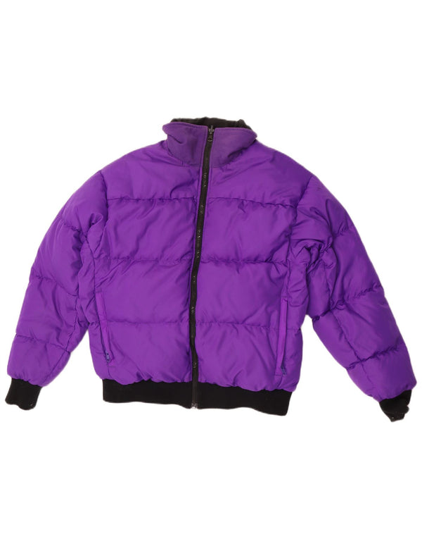 Columbia Womens Reversible Padded Jacket UK 16 Large Purple Colourblock