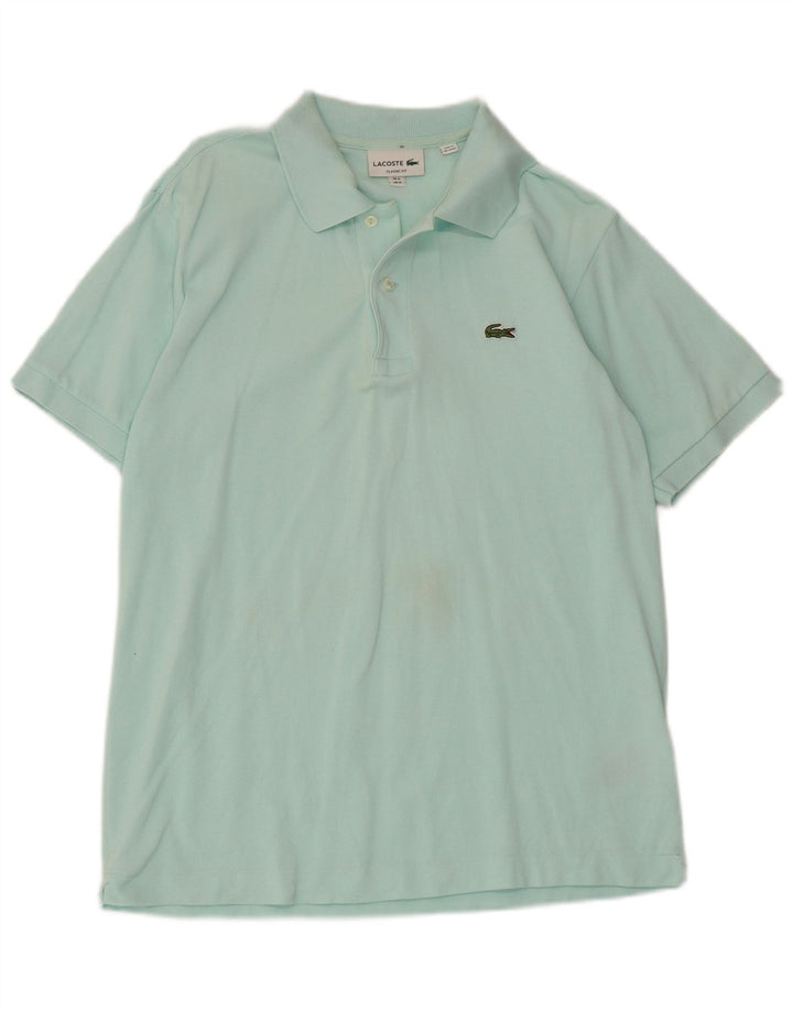 Lacoste Mens Classic Fit Polo Shirt Size 4 Medium Turquoise Cotton