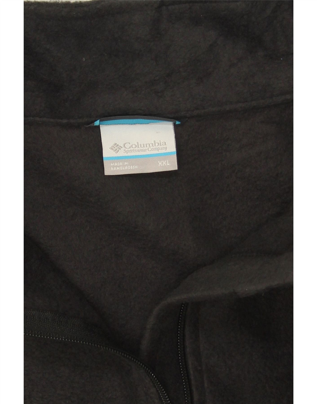 COLUMBIA Mens Zip Neck Fleece Jumper 2XL Grey Colourblock Polyester