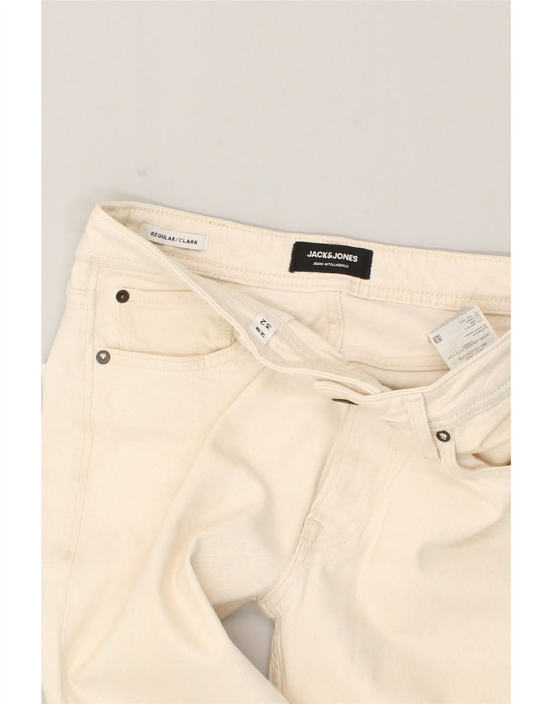 JACK & JONES Womens Clark Straight Jeans W29 L32 Off White Cotton | Vintage Jack & Jones | Thrift | Second-Hand Jack & Jones | Used Clothing | Messina Hembry 