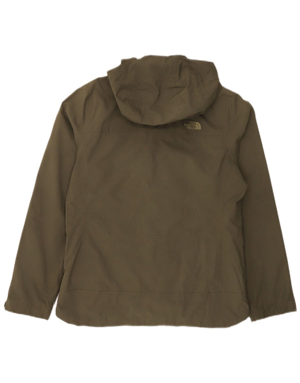The North Face Womens Hooded Windbreaker Jacket UK 14 Medium Khaki