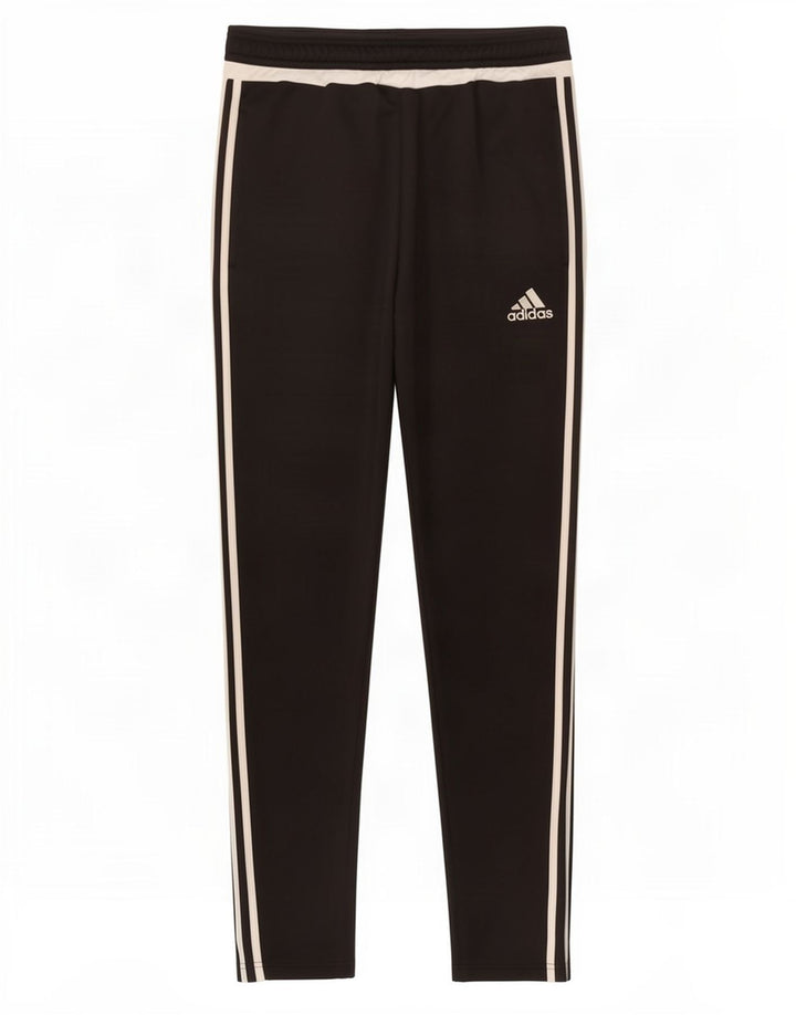 Adidas Mens Climalite Tracksuit Trousers Medium Black Colourblock Polyester