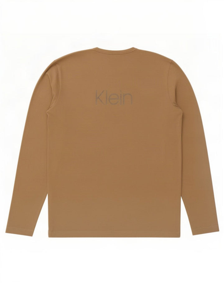 Calvin Klein Mens Graphic Top Long Sleeve Large Beige