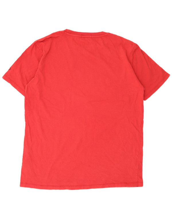 Replay Mens Graphic T-Shirt Top 2XL Red Cotton