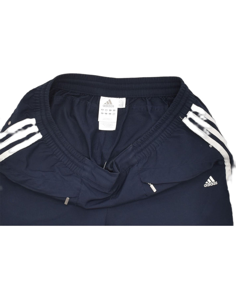 ADIDAS Womens Tracksuit Trousers Medium Navy Blue Polyester Sports | Vintage | Thrift | Second-Hand | Used Clothing | Messina Hembry 