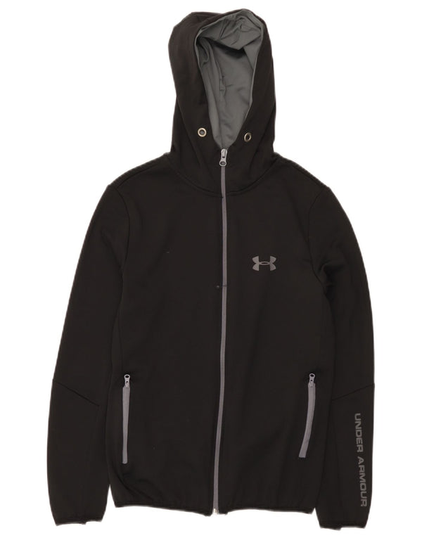 Under Armour Boys Graphic Hooded Tracksuit Top Jacket 11-12 Years Black
