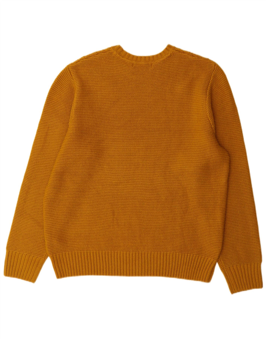 Marks & Spencer Mens Crew Neck Jumper Sweater Large Yellow Acrylic