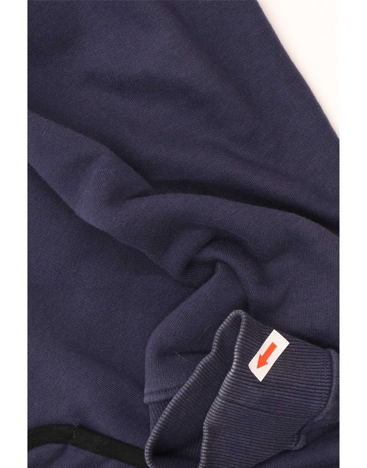 Kappa Mens Hoodie Jumper Large Navy Blue Cotton