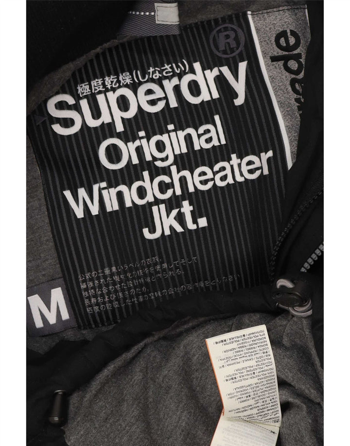 Superdry Mens Padded Jacket UK 38 Medium Black Polyester
