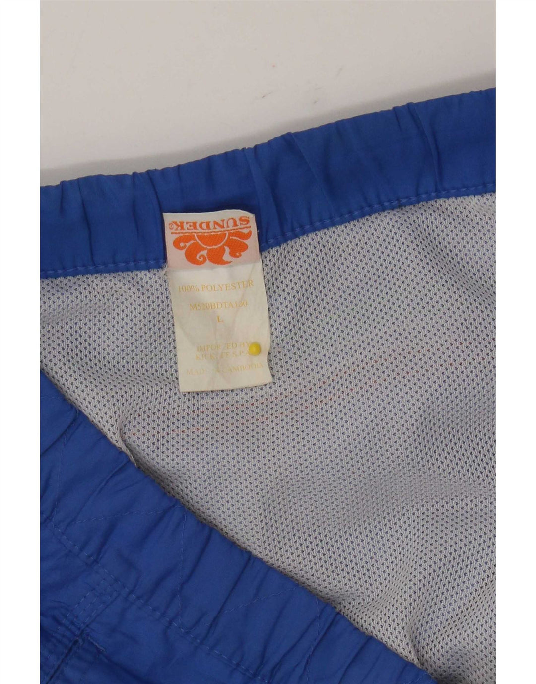 Sundek Mens Swimming Shorts Large Blue Polyester