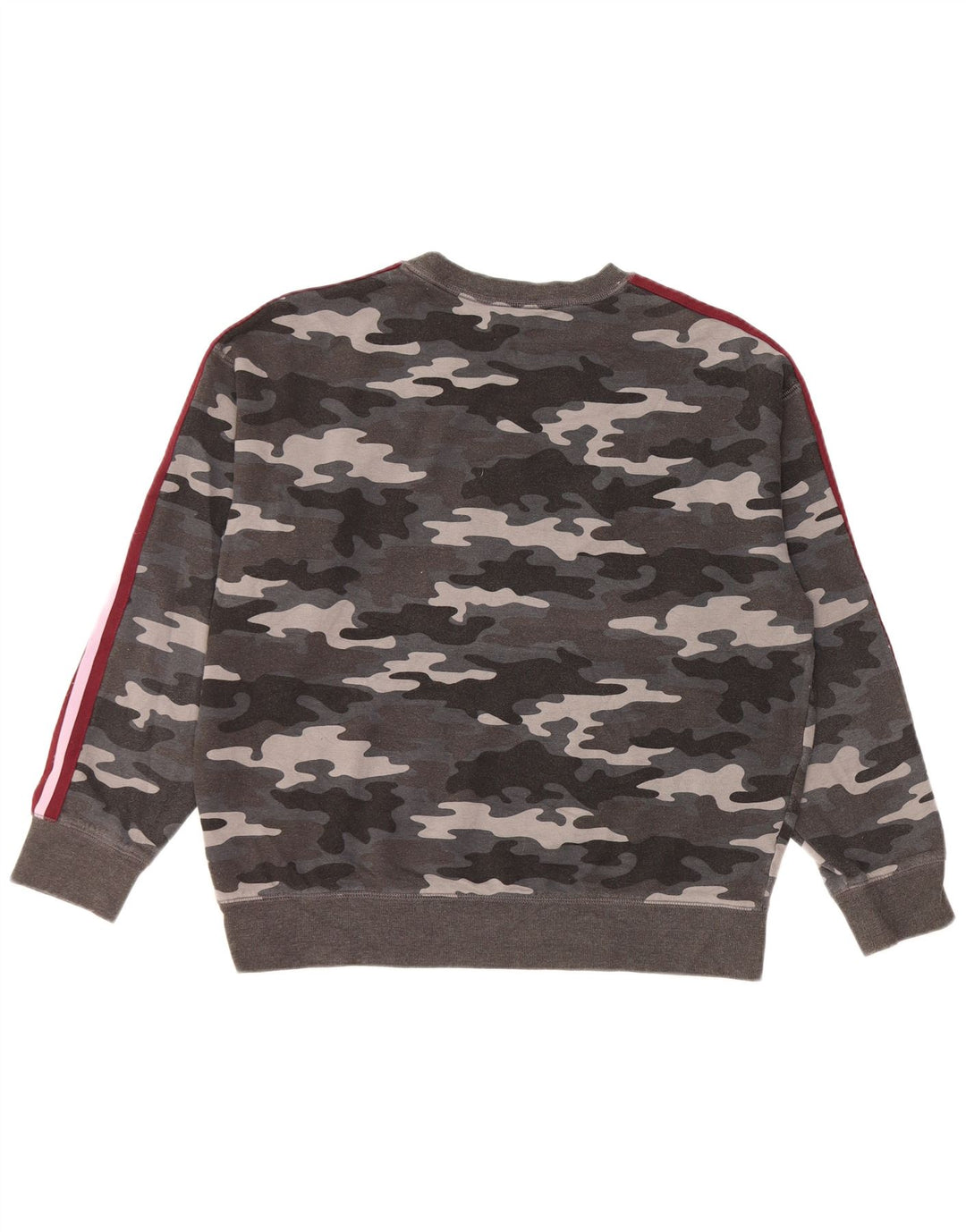 EDDIE BAUER Womens Sweatshirt Jumper UK 14 Medium Grey Camouflage