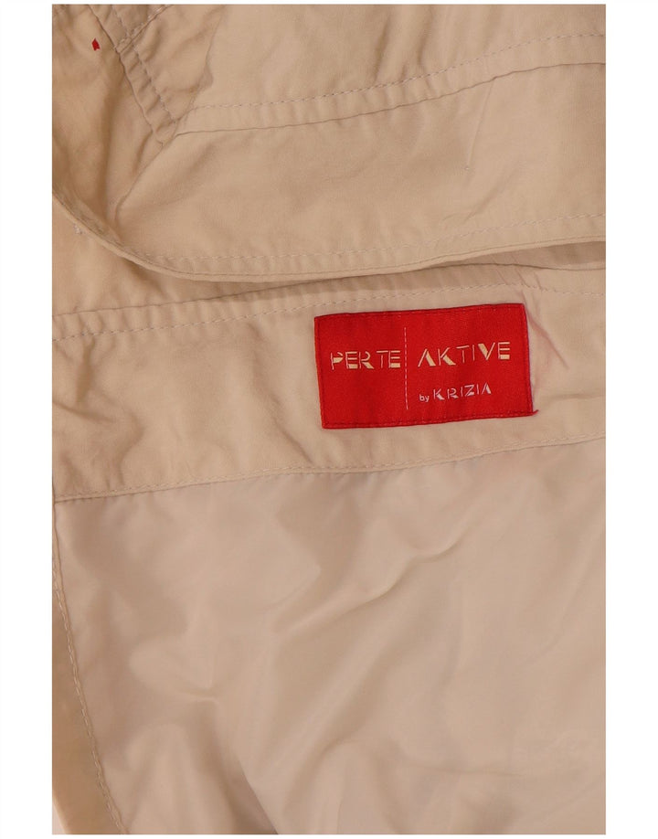 Perte by Krizia Womens Utility Jacket Size 21 Medium Off White Polyamide