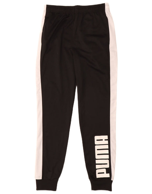 Puma Boys Tracksuit Trousers Joggers 15-16 Years XL Black Colourblock