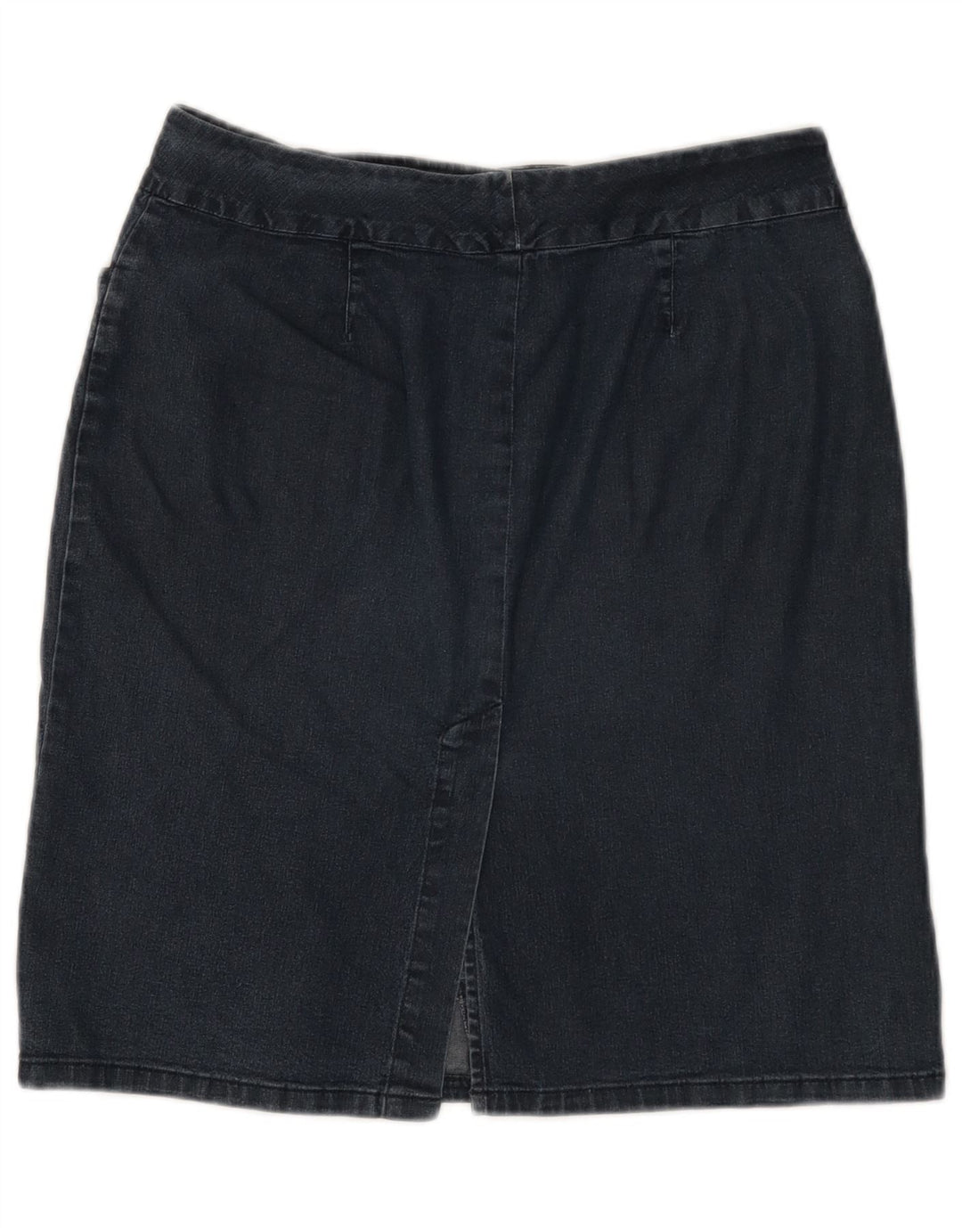 Benetton Womens Denim Skirt IT 44 Medium W28 Navy Blue Cotton