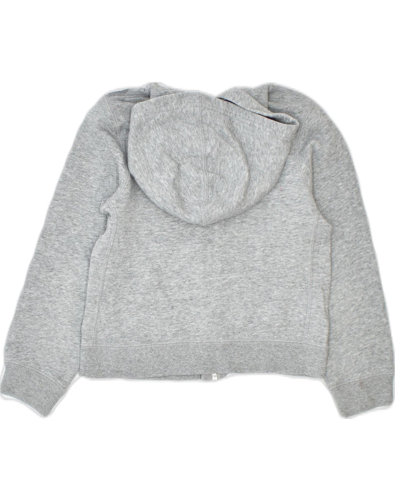 NIKE Girls Graphic Zip Hoodie Sweater 5-6 Years Medium Grey Cotton | Vintage | Thrift | Second-Hand | Used Clothing | Messina Hembry 