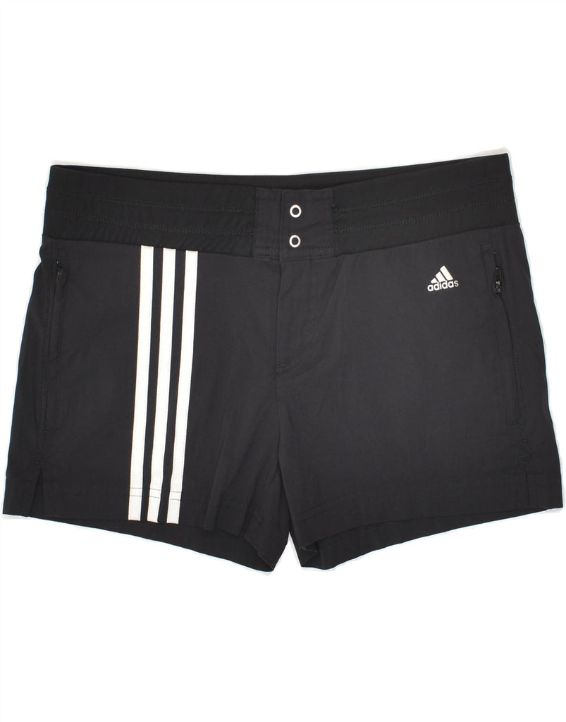 ADIDAS Womens Climalite Sport Shorts UK 10 Small Black Nylon Vintage Adidas and Second-Hand Adidas from Messina Hembry 