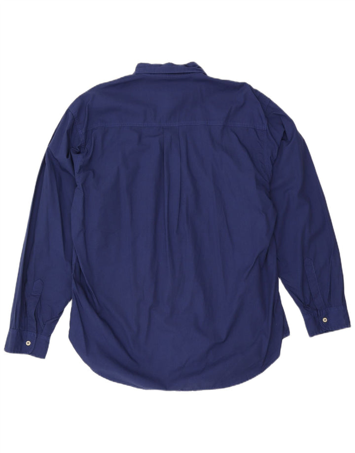 American System Mens Shirt Large Navy Blue Cotton