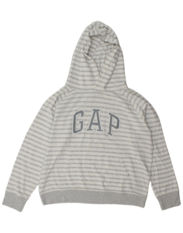Gap Womens Graphic Hoodie Jumper UK 18 XL Blue Striped Cotton