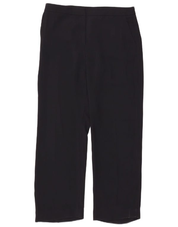 Hobbs Womens Chino Trousers UK 14 Large W34 L30 Navy Blue Polyester