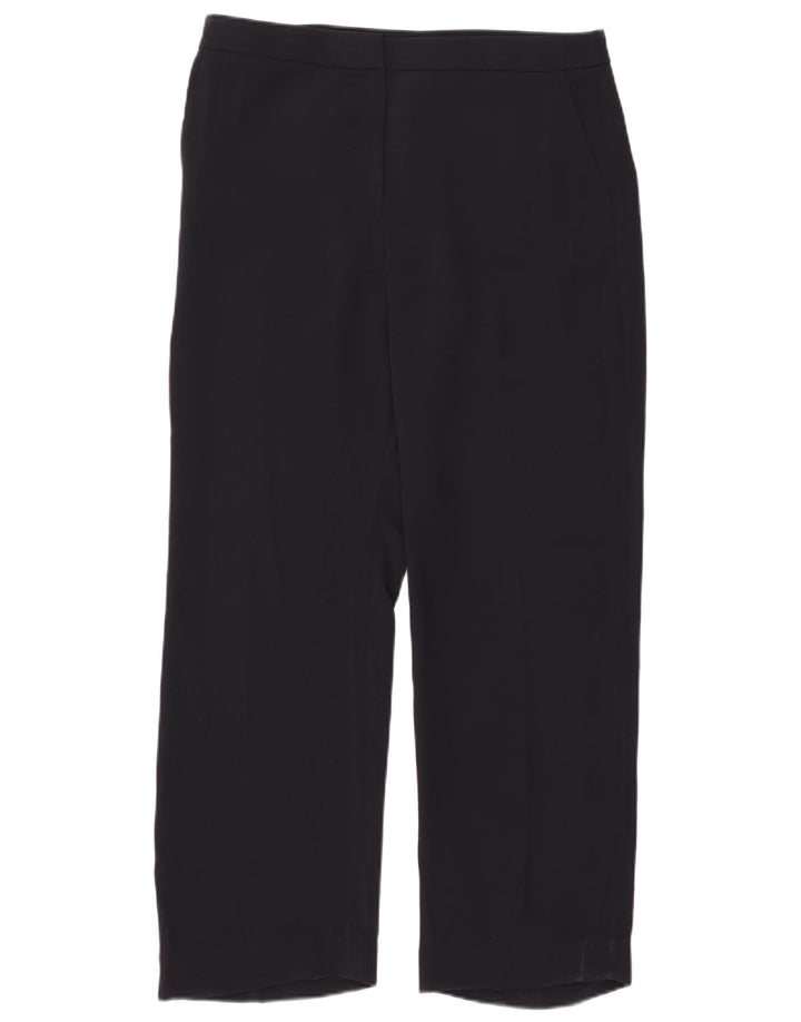 Hobbs Womens Chino Trousers UK 14 Large W34 L30 Navy Blue Polyester