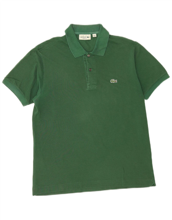 Lacoste Mens Classic Fit Polo Shirt Size 4 Medium Green Cotton