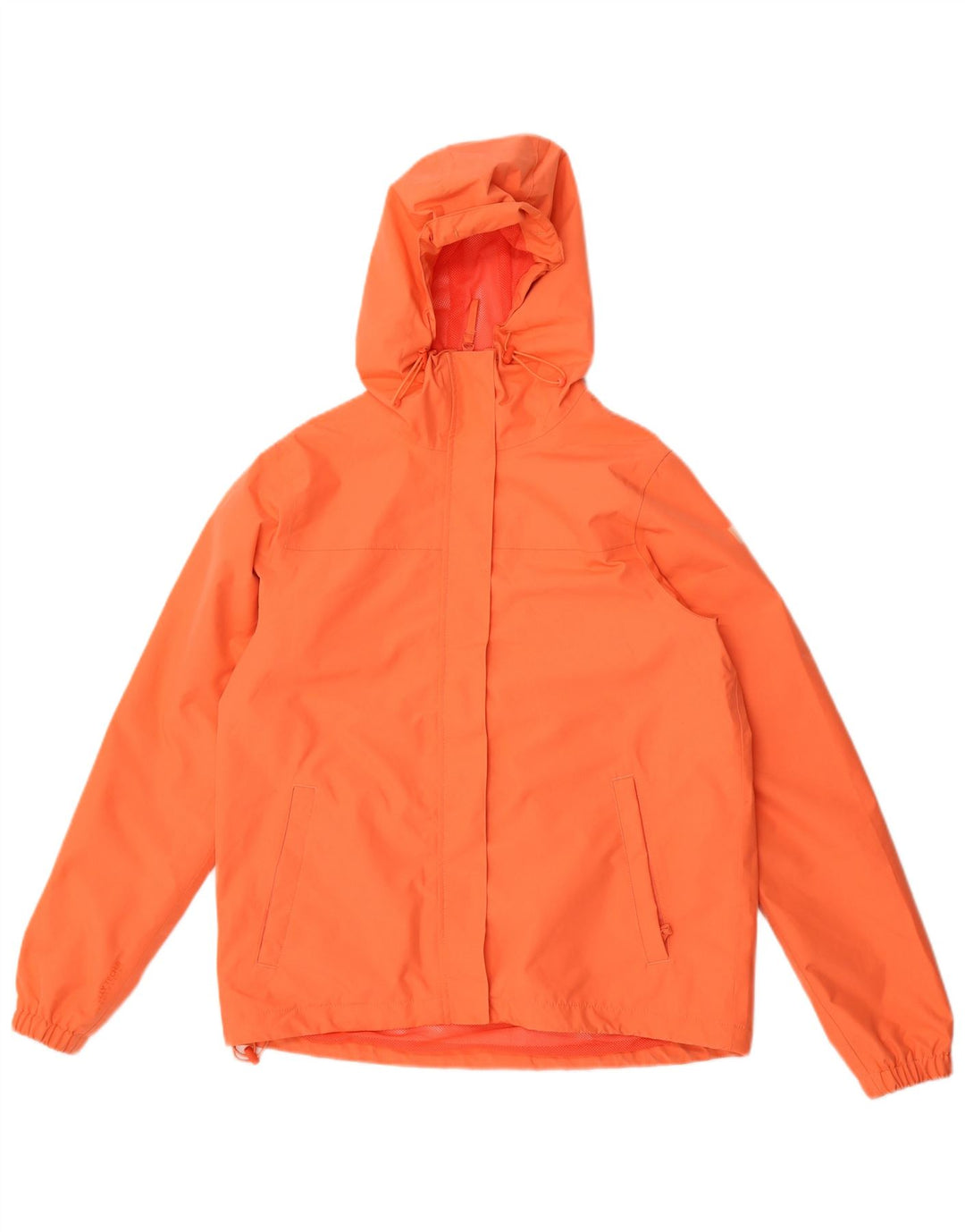 Helly Hansen Womens Hooded Rain Jacket UK 14 Medium Orange Polyester