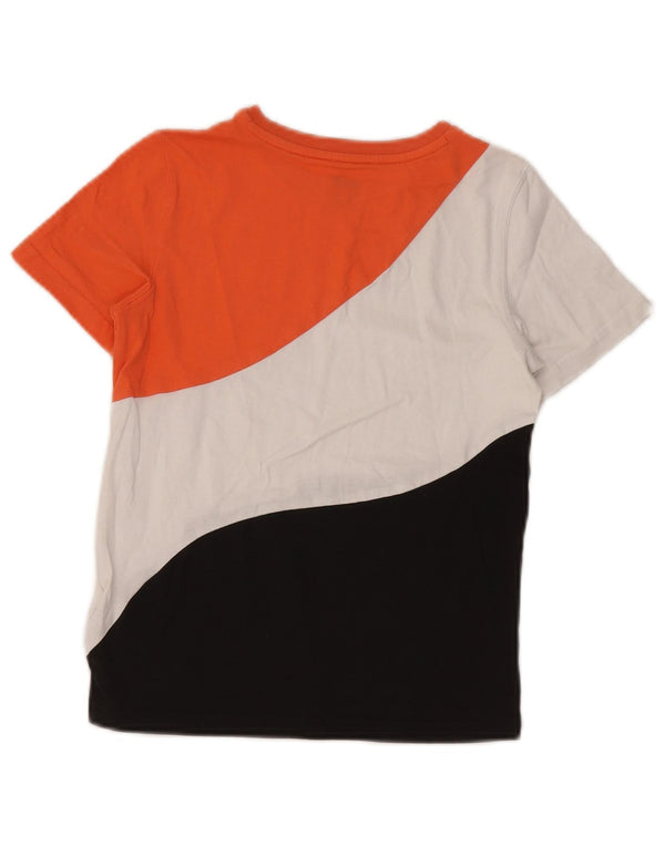 Puma Boys Graphic T-Shirt Top 9-10 Years Multicoloured Colourblock Cotton