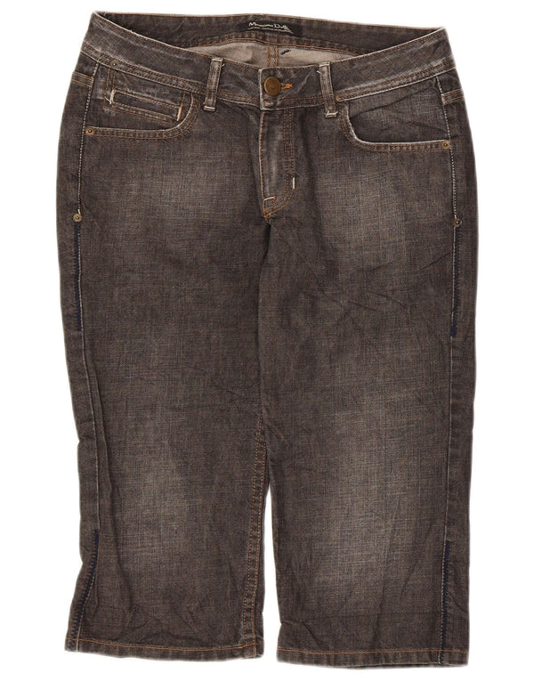 Massimo Dutti Womens Bermuda Denim Shorts W28 Medium Grey Cotton