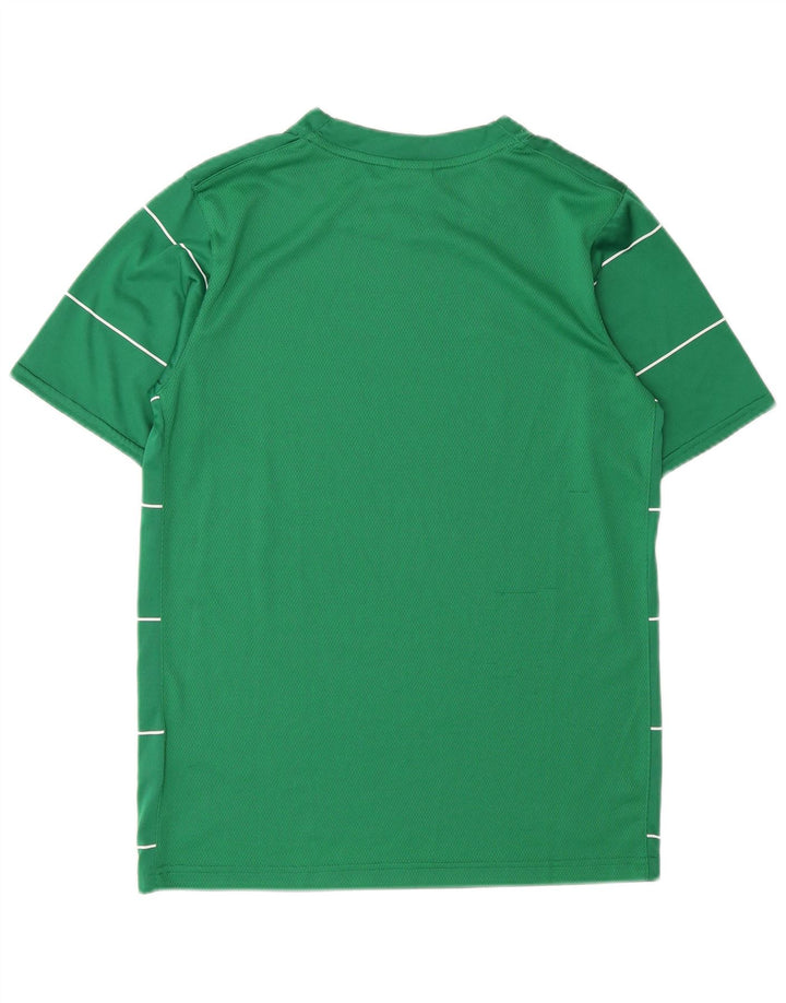 Nike Boys Graphic T-Shirt Top 12-13 Years Large Green Striped Polyester