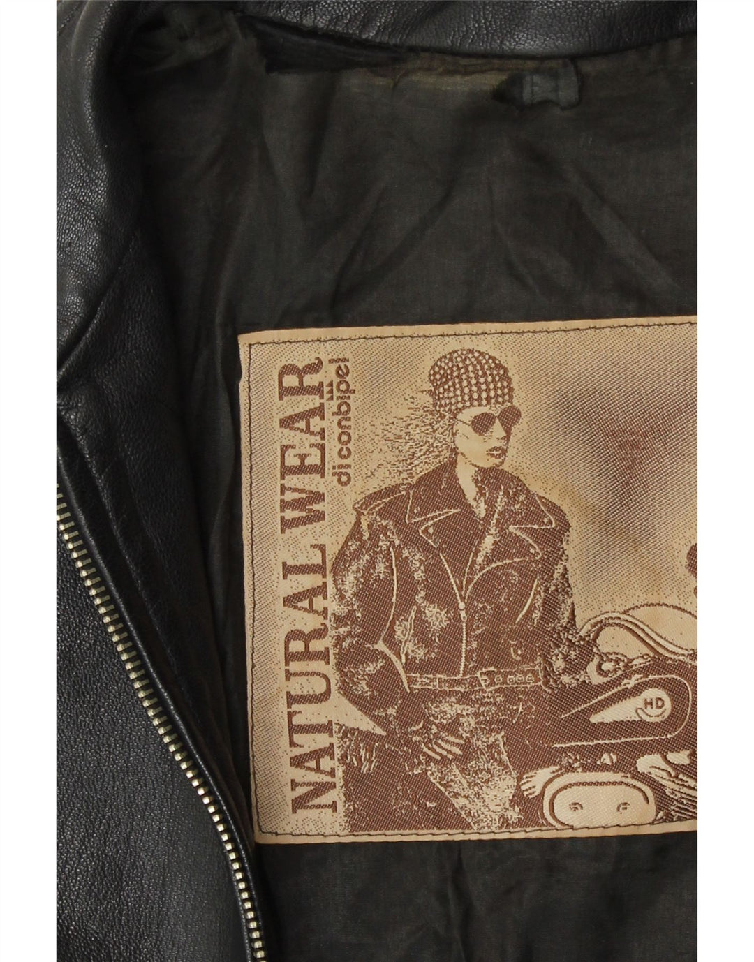 Conbipel Womens Leather Jacket UK 14 Medium Black Leather