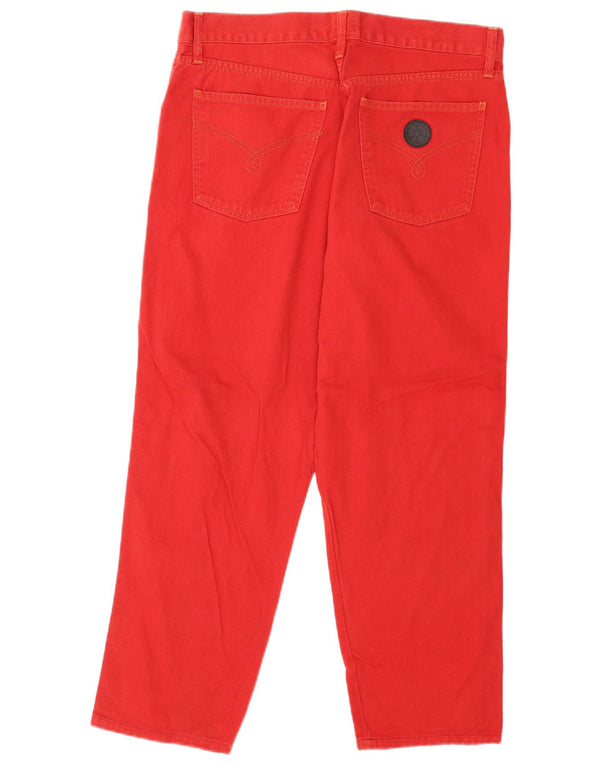Moschino Mens Tapered Jeans W36 L28 Red Cotton