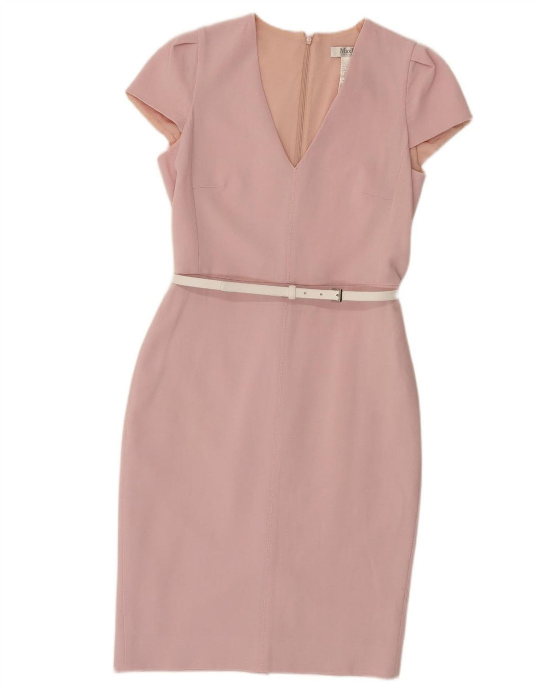 MAX MARA Womens Sheath Dress UK 12 Medium  Pink Virgin Wool