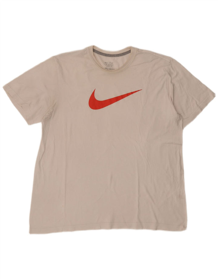 Nike Mens Standard Fit Graphic T-Shirt Top 2XL Off White