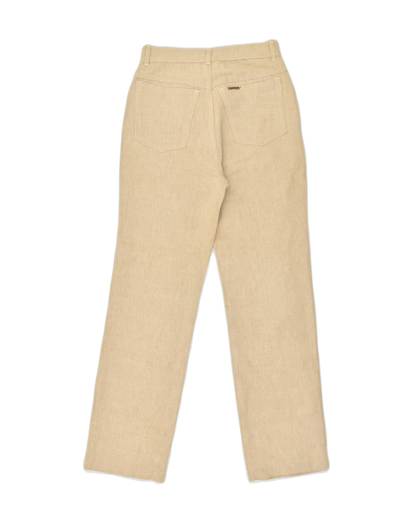 TRAPPER Womens Straight Casual Trousers IT 44 Medium W26 Beige Cotton | Vintage Trapper | Thrift | Second-Hand Trapper | Used Clothing | Messina Hembry 