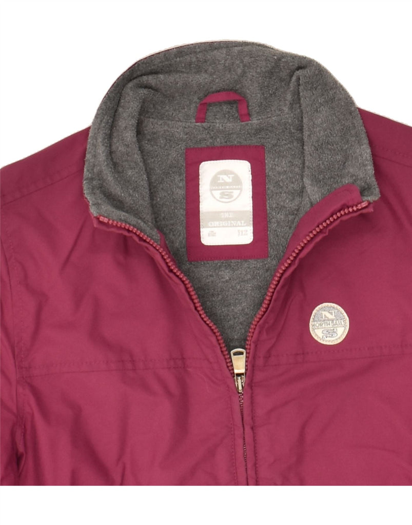 NORTH SAILS Girls Bomber Jacket 11-12 Years Burgundy Polyamide | Vintage North Sails | Thrift | Second-Hand North Sails | Used Clothing | Messina Hembry 