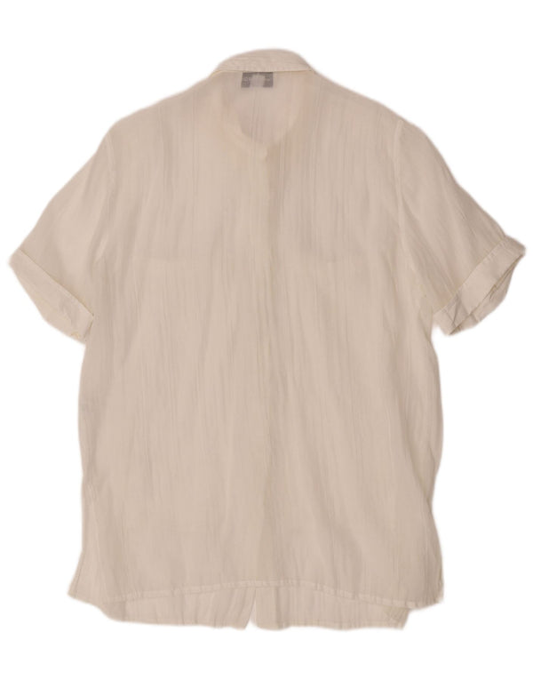 Pierre Cardin Womens Short Sleeve Shirt Blouse UK 16 Large White