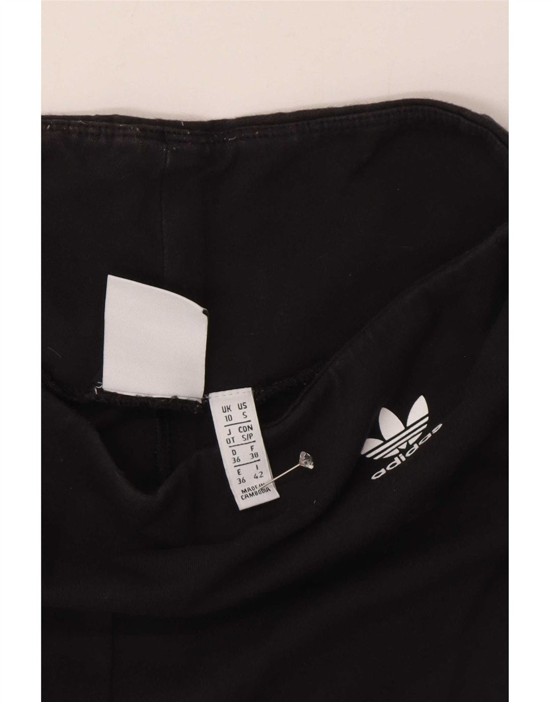 Adidas Womens Graphic Leggings UK 10 Small Black Colourblock