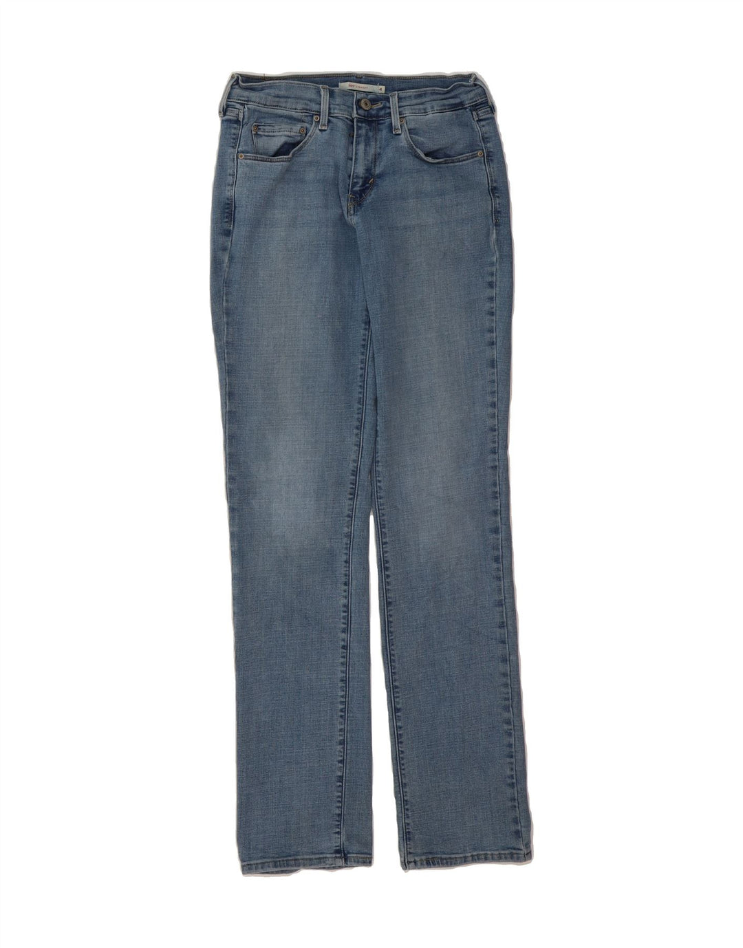 LEVI'S Womens 505 Straight Jeans US 4 Small W27 L34 Blue Cotton