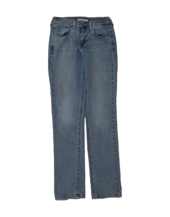 LEVI'S Womens 505 Straight Jeans US 4 Small W27 L34 Blue Cotton