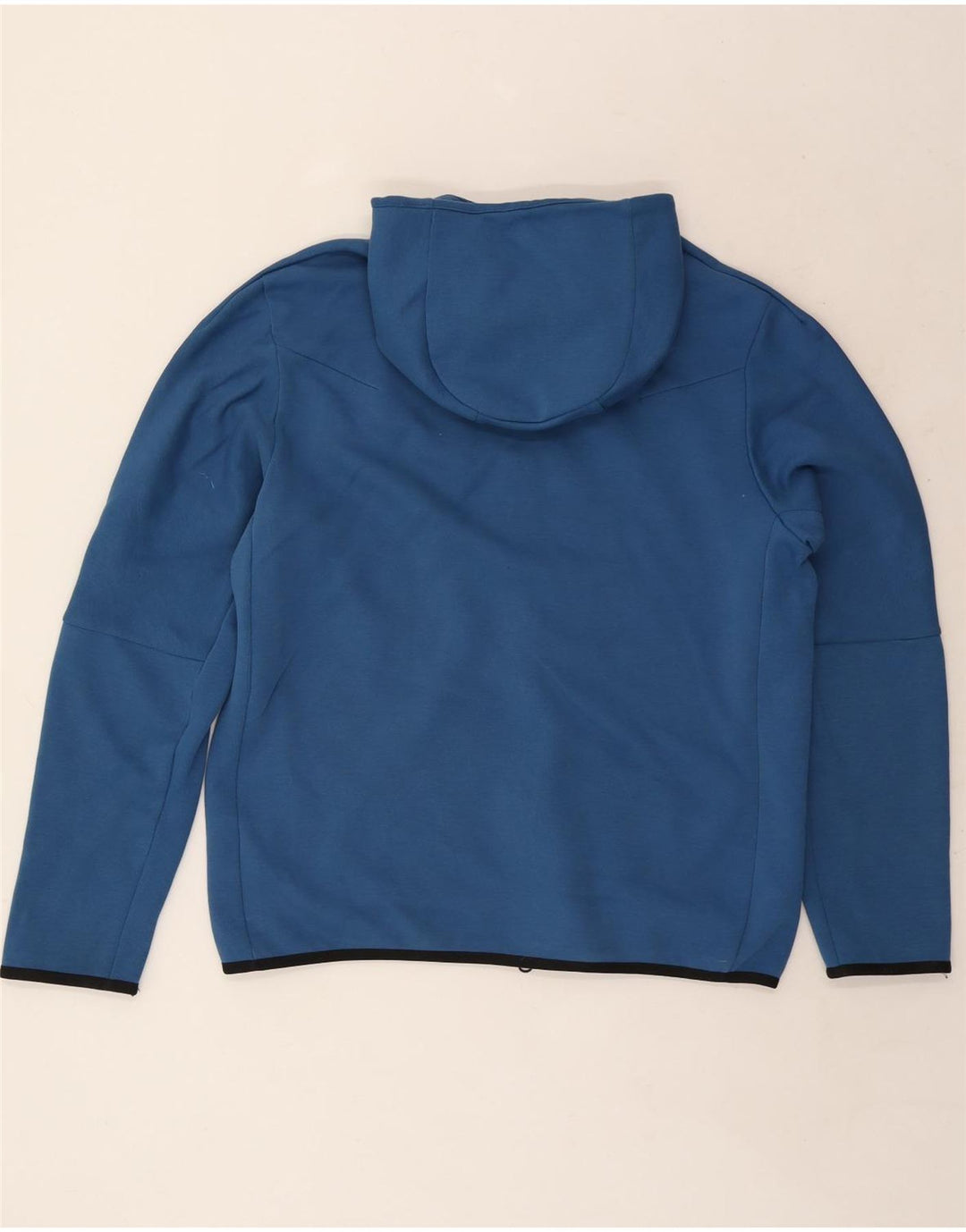 Nike Mens Zip Hoodie Sweater Large Blue Striped Cotton