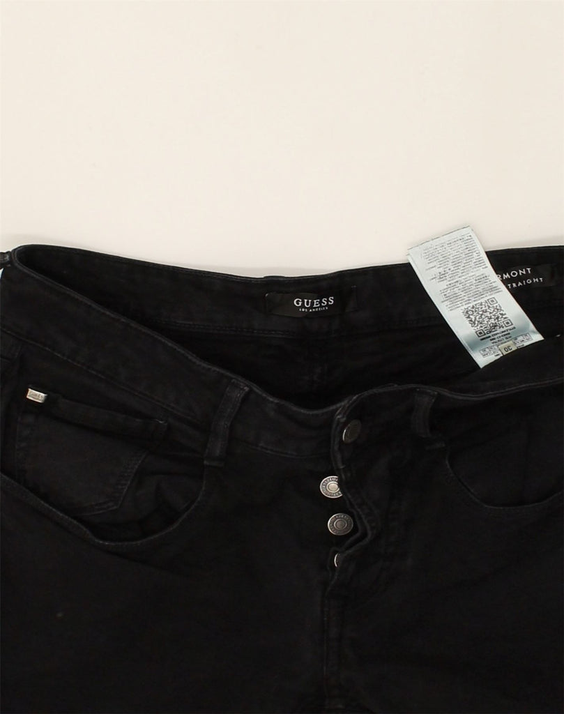 GUESS Womens Vermont Slim Straight Jeans W30 L30 Black Cotton | Vintage Guess | Thrift | Second-Hand Guess | Used Clothing | Messina Hembry 