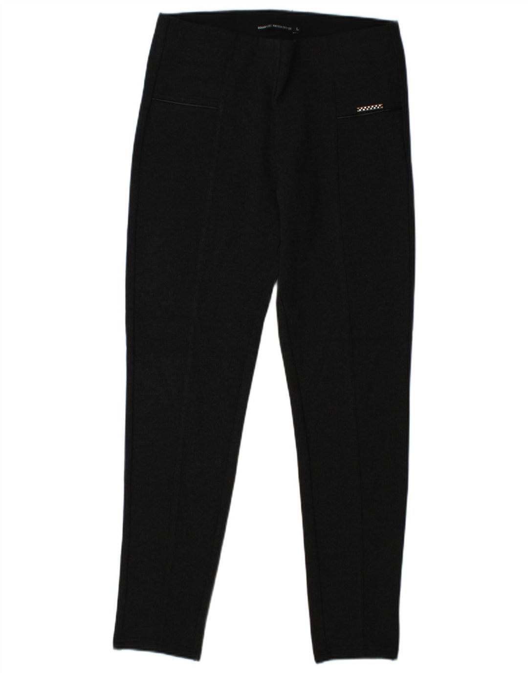 BRUGI Womens Slim Casual Trousers Large W32 L28 Black Viscose