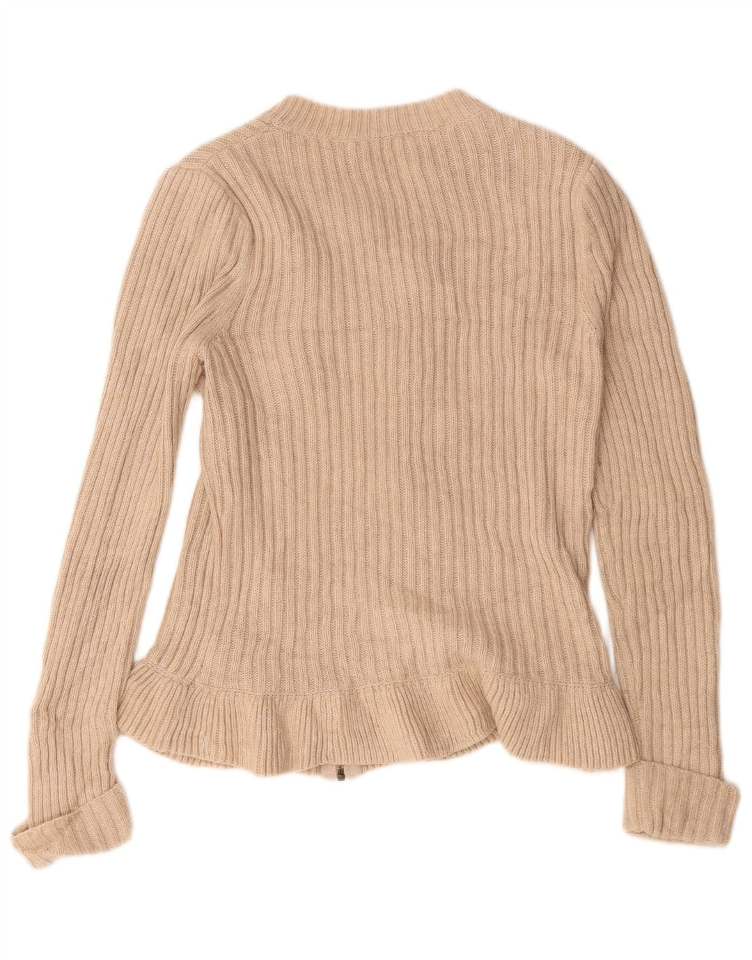 Marks & Spencer Womens Cardigan Sweater UK 16 Large Beige Acrylic