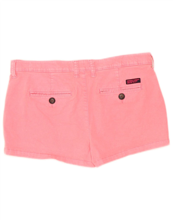 Superdry Womens Hot Pants W34 Large Pink Cotton