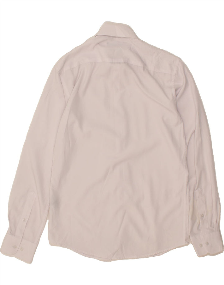 NAUTICA Mens Slim Fit Shirt Size 14 1/2 Small White Polyester Vintage Nautica and Second-Hand Nautica from Messina Hembry 
