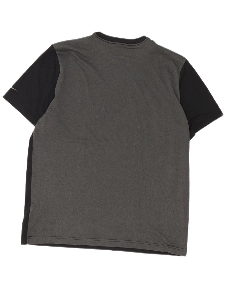 Nike Mens Dri Fit Graphic T-Shirt Top Large Black Colourblock Polyester
