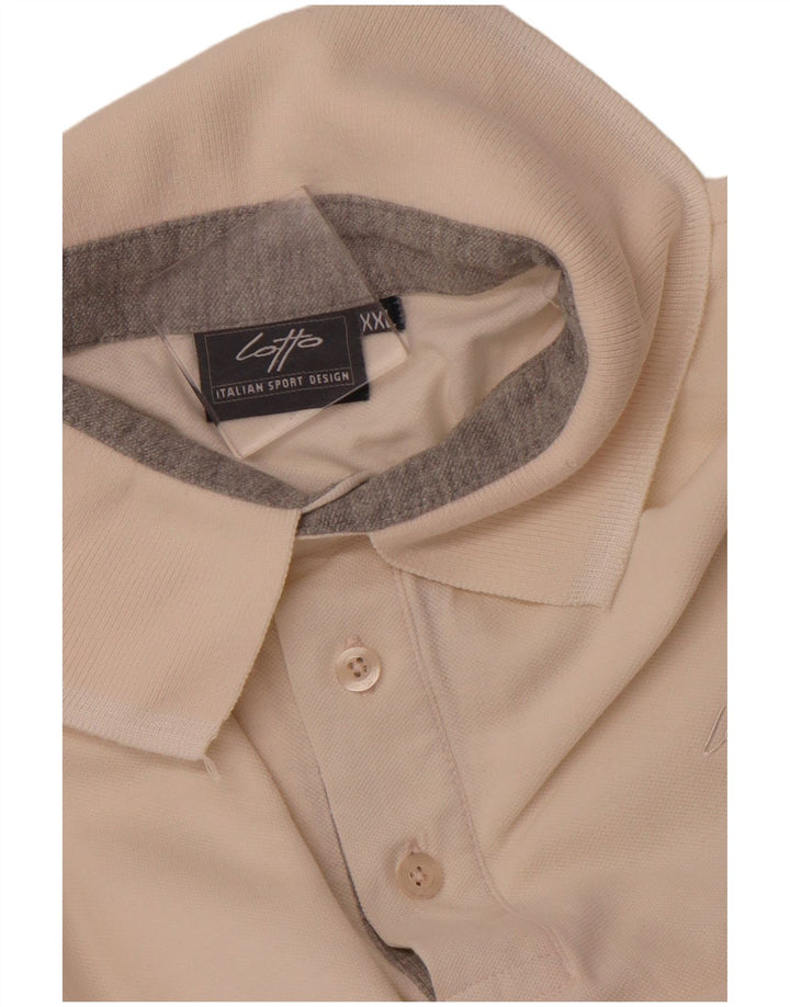 LOTTO Mens Polo Shirt 2XL White