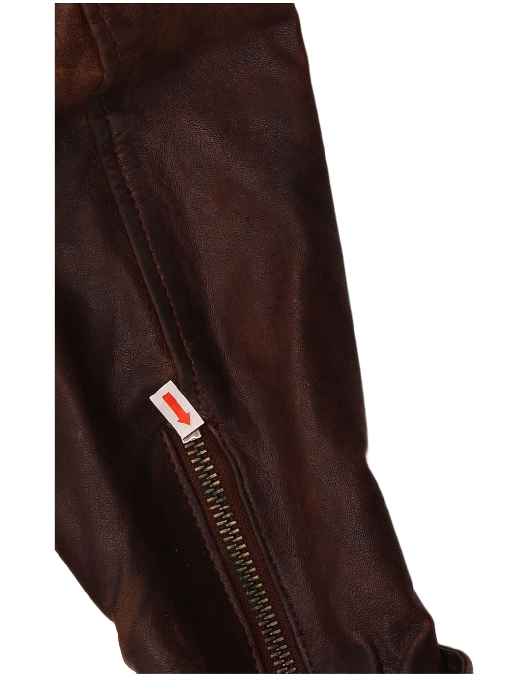 Be Edgy Mens Leather Jacket UK  38 Medium Brown Leather